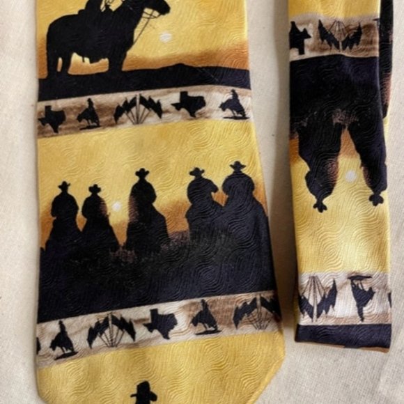 Yellowstone Cowboy Sunset Riders Ralph Martin Tru-West Rockmount Ranch Wear TIE - Picture 6 of 10